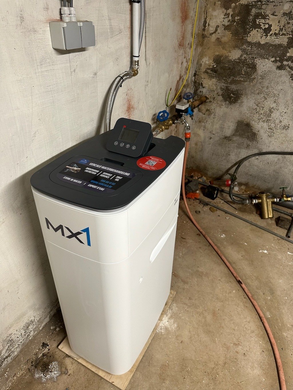 MX1 waterverzachter installatie
